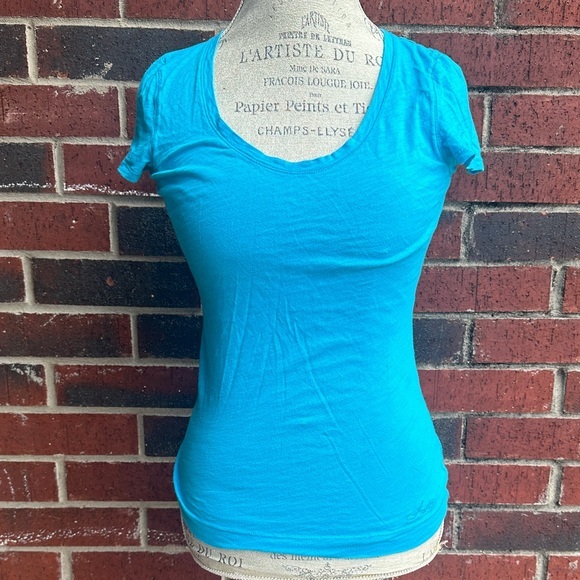 Women's Blue Short Sleeve Top PM2 - Picture 1 of 3